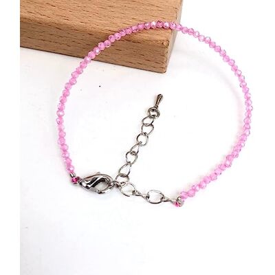 LVJMOB Les colliers et bracelets en perles de grenat naturel de 2 à 3 mm conviennent aux hommes et aux femmes, zircons roses, bracelets de 15 à 18 cm LVJMOB Les colliers et bracelets en perles de grenat naturel de 2 à 3 mm conviennent aux hommes et aux femmes, zircons roses, bracelets de 15 à 18 cm
