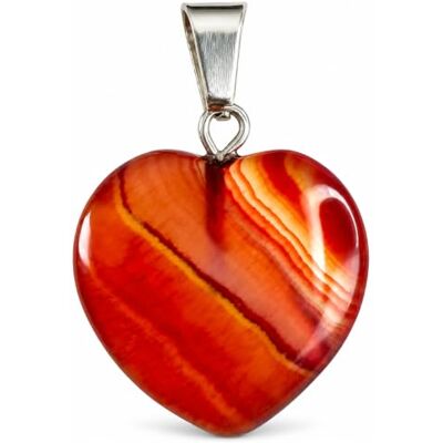 Felicidade Pendentif Cœur en Agate Cornaline Naturelle – Pierre Semi-Précieuse Énergétique – Bijou en Pierre Naturelle Cadeau Bien-Être, Protection & Lithothérapie Felicidade Pendentif Cœur en Agate Cornaline Naturelle – Pierre Semi-Précieuse Énergétique – Bijou en Pierre Naturelle Cadeau Bien-Être, Protection & Lithothérapie