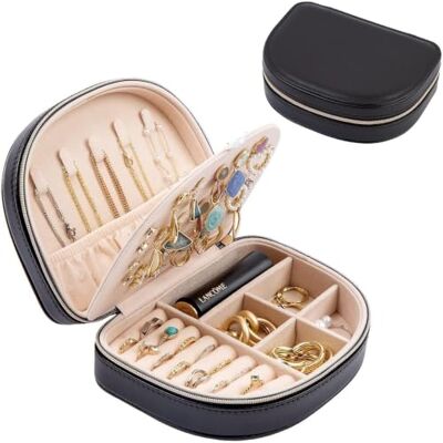 ProCase Petite boîte à bijoux de voyage pour femmes et filles, mini étui de rangement portable à 2 couches en cuir synthétique pour boucles d'oreilles, collier, bracelet, bague, cadeau pour femme – ProCase Petite boîte à bijoux de voyage pour femmes et filles, mini étui de rangement portable à 2 couches en cuir synthétique pour boucles d'oreilles, collier, bracelet, bague, cadeau pour femme –