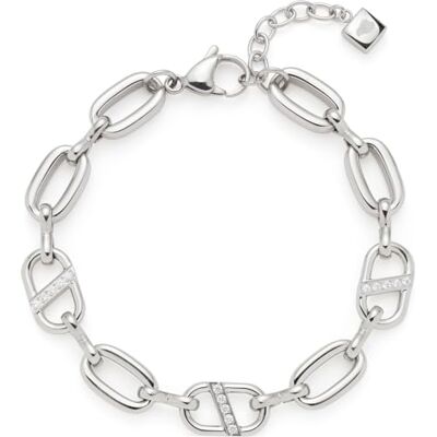 JEWELS BY LEONARDO Leonardo Jewels Armband Narea für Damen aus Edelstahl in der Farbe Silber mit Karabinerverschluss, Länge: 19 cm, 024277 JEWELS BY LEONARDO Leonardo Jewels Armband Narea für Damen aus Edelstahl in der Farbe Silber mit Karabinerverschluss, Länge: 19 cm, 024277