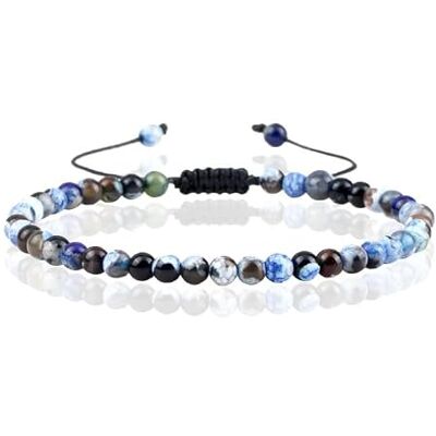 Memphis Bracelet Fire Perles Pierre Naturelle Dark Blue Fire Memphis Bracelet Fire Perles Pierre Naturelle Dark Blue Fire