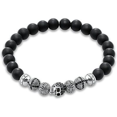 Thomas Sabo Herren-Armband Rebel at heart 925 Silber Zirkonia schwarz 19 cm A1099-159-11-L Thomas Sabo Herren-Armband Rebel at heart 925 Silber Zirkonia schwarz 19 cm A1099-159-11-L
