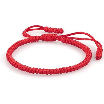 ZENSE Bracelet tibétain rouge tressé ajustable pour homme ZB0365 ZENSE Bracelet tibétain rouge tressé ajustable pour homme ZB0365