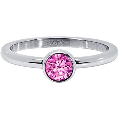 Quiges Mesdames Bague Empilage Bague De Remplissage Acier Inoxydable avec Zircone Rose Hauteur 2mm Quiges Mesdames Bague Empilage Bague De Remplissage Acier Inoxydable avec Zircone Rose Hauteur 2mm