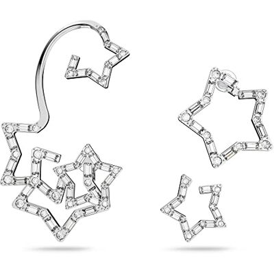Swarovski Stella Collection Stella Lot de 3 boucles d'oreilles en forme d'étoile avec cristaux ronds et ronds Blanc Swarovski Stella Collection Stella Lot de 3 boucles d'oreilles en forme d'étoile avec cristaux ronds et ronds Blanc