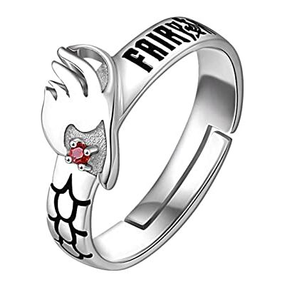 XJruixi Bague de queue de fée éthérieuse Natsu Dragneel Cosplay Unisexe Ouverture réglable Bijoux Accessoires Cadeau XJruixi Bague de queue de fée éthérieuse Natsu Dragneel Cosplay Unisexe Ouverture réglable Bijoux Accessoires Cadeau