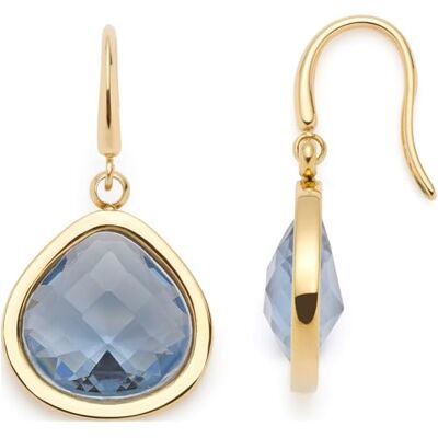 JEWELS BY LEONARDO 024426 Juvinga Paire de boucles d'oreilles en acier inoxydable doré, pierre de verre bleue en forme de triangle arrondi, bijou pour femme, cadeau, Eine Größe, Acier inoxydable, Pas JEWELS BY LEONARDO 024426 Juvinga Paire de boucles d'oreilles en acier inoxydable doré, pierre de verre bleue en forme de triangle arrondi, bijou pour femme, cadeau, Eine Größe, Acier inoxydable, Pas