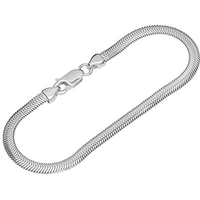 NKlaus 12053 Bracelet pour femme en argent sterling 925 avec chaîne serpent de 19 cm, 19 centimeters, Argent sterling NKlaus 12053 Bracelet pour femme en argent sterling 925 avec chaîne serpent de 19 cm, 19 centimeters, Argent sterling