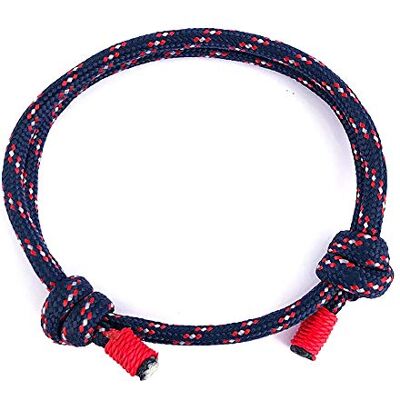 ZENSE Bracelet marin cordon bleu ajustable pour les hommes ZB0339 ZENSE Bracelet marin cordon bleu ajustable pour les hommes ZB0339