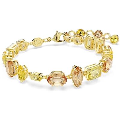 Swarovski Gema Bracelet, Tailles Mixtes, Jaune, Finition Dorée 18 Carats Swarovski Gema Bracelet, Tailles Mixtes, Jaune, Finition Dorée 18 Carats