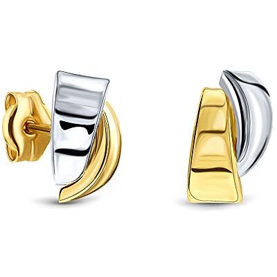 Miore Boucles d'oreilles pour femme en or bicolore 14 carats Bicolore Blanc et jaune 14 carats Or 585 4,8 x 9 mm, Or jaune et blanc Miore Boucles d'oreilles pour femme en or bicolore 14 carats Bicolore Blanc et jaune 14 carats Or 585 4,8 x 9 mm, Or jaune et blanc