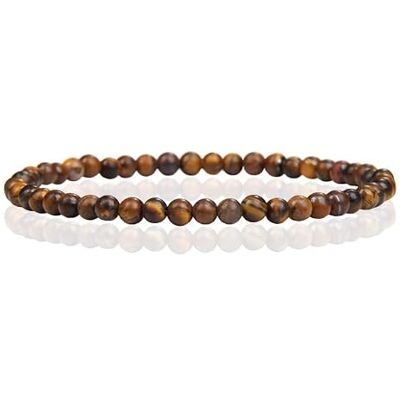 Memphis Bracelet en pierre naturelle Œil de tigre mat de 4 mm Memphis Bracelet en pierre naturelle Œil de tigre mat de 4 mm