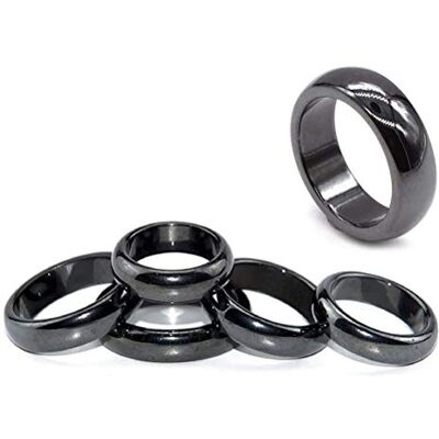 Laddup Lot de 5 bagues magnétiques en hématite pour homme et femme Équilibre l'anxiété Chakra racine Absorbe l'énergie négative, Doré Laddup Lot de 5 bagues magnétiques en hématite pour homme et femme Équilibre l'anxiété Chakra racine Absorbe l'énergie négative, Doré