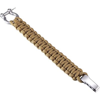 DonDon Bracelet de survie en paracorde pour homme Bracelet tressé avec fermoir en acier inoxydable DonDon Bracelet de survie en paracorde pour homme Bracelet tressé avec fermoir en acier inoxydable