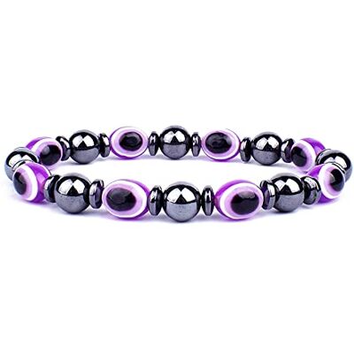 BOLYKI Bracelet double en hématite magnétique pour homme 6,19 cm BOLYKI Bracelet double en hématite magnétique pour homme 6,19 cm