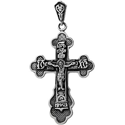 NKlaus Croix en argent massif 925 Croix orthodoxe Pendentif symbole de foi 6229 Baptême NKlaus Croix en argent massif 925 Croix orthodoxe Pendentif symbole de foi 6229 Baptême