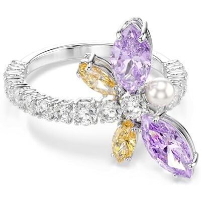 Swarovski x Ariana Grande Bague avec motif, Tailles variées, Libellule, Métal rhodié Swarovski x Ariana Grande Bague avec motif, Tailles variées, Libellule, Métal rhodié