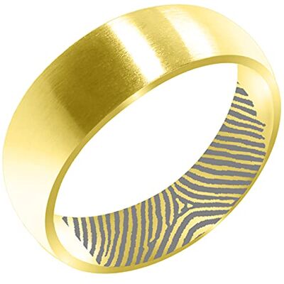 FBHDKJNFG Une bague de mariage, une bague d'éternité, une ba Bague en titane gravée d'empreintes digitales, platine, or jaune Plusieurs largeurs(7MM,H1/2) FBHDKJNFG Une bague de mariage, une bague d'éternité, une ba Bague en titane gravée d'empreintes digitales, platine, or jaune Plusieurs largeurs(7MM,H1/2)