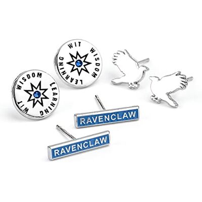 The Carat Shop Harry Potter Serdaigle Lot de 3 boucles d'oreilles à tige, Medium, Zinc, Sans pierre précieuse The Carat Shop Harry Potter Serdaigle Lot de 3 boucles d'oreilles à tige, Medium, Zinc, Sans pierre précieuse