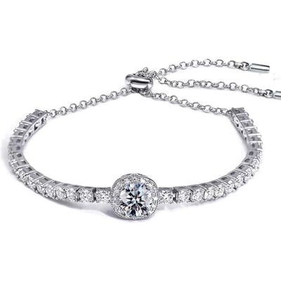 FEIKFEIZ Bracelet tennis en moissanite, 2CT 8mm de diamants moissanite cultivés en laboratoire, plaqué rhodium, bracelet ajustable en argent couleur blanc or pour femmes, élégant, cadeau de bijouterie. FEIKFEIZ Bracelet tennis en moissanite, 2CT 8mm de diamants moissanite cultivés en laboratoire, plaqué rhodium, bracelet ajustable en argent couleur blanc or pour femmes, élégant, cadeau de bijouterie.