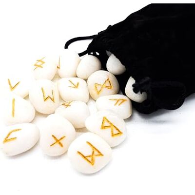 Lot de 25 pierres précieuses runes Agate blanche 25 pierres d'environ 25 mm dans une pochette en velours Mythologie Viking ésotérisme Méditation magique (agate blanche, fate de la paix, Lot de 25 pierres précieuses runes Agate blanche 25 pierres d'environ 25 mm dans une pochette en velours Mythologie Viking ésotérisme Méditation magique (agate blanche, fate de la paix,