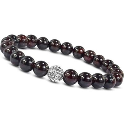 Unique Bracelet de perles chakra, unisexe, grenat rouge, 8 mm, en argent sterling 925, Mantra, perles en argent, bracelet de protection, bracelet de guérison, 19 cm à 21 cm, 19cm bis 21cm, Argent Unique Bracelet de perles chakra, unisexe, grenat rouge, 8 mm, en argent sterling 925, Mantra, perles en argent, bracelet de protection, bracelet de guérison, 19 cm à 21 cm, 19cm bis 21cm, Argent