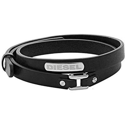 Diesel Homme Bracelet en cuir avec bouton de fermeture Diesel Homme Bracelet en cuir avec bouton de fermeture