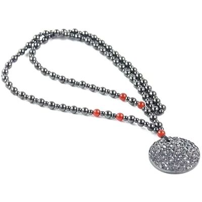 Memphis collier pour homme Perles d'hématite magnétique Amulette Onyx Rouge Memphis collier pour homme Perles d'hématite magnétique Amulette Onyx Rouge