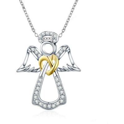 VIVIIHOO Collier ange gardien en argent 925 Chaîne de baptême pour fille Pendentif ange gardien Collier pour femmes et enfants Collier ange cœur Bijoux cadeaux VIVIIHOO Collier ange gardien en argent 925 Chaîne de baptême pour fille Pendentif ange gardien Collier pour femmes et enfants Collier ange cœur Bijoux cadeaux