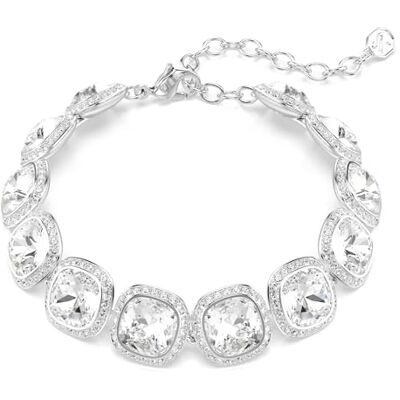 Swarovski Una Angelic Bracelet, Taille Coussin, Blanc, Plaqué Rhodium Swarovski Una Angelic Bracelet, Taille Coussin, Blanc, Plaqué Rhodium