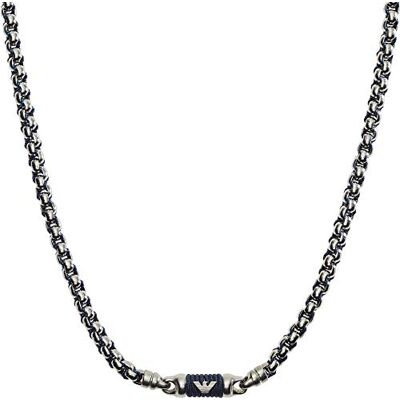 Giorgio Armani Collier pour homme en acier inoxydable avec fermoir à mousqueton Giorgio Armani Collier pour homme en acier inoxydable avec fermoir à mousqueton