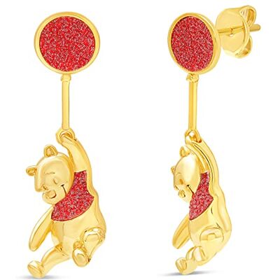 Disney Boucles d'oreilles Classics avec Winnie the Pooh à tige en forme de Ballon Oscillant, plaqué en or Jaune, Bijoux , Laiton, Pas de gemme Disney Boucles d'oreilles Classics avec Winnie the Pooh à tige en forme de Ballon Oscillant, plaqué en or Jaune, Bijoux , Laiton, Pas de gemme