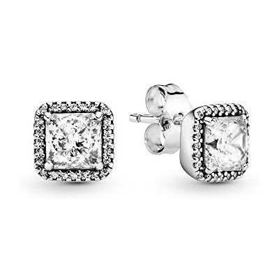 PANDORA dreambase-boucles d'oreilles en argent avec zircons blancs 925 élégance intemporelle 290591CZ, Argent, Zircone cubique, Argent, Zircone cubique PANDORA dreambase-boucles d'oreilles en argent avec zircons blancs 925 élégance intemporelle 290591CZ, Argent, Zircone cubique, Argent, Zircone cubique