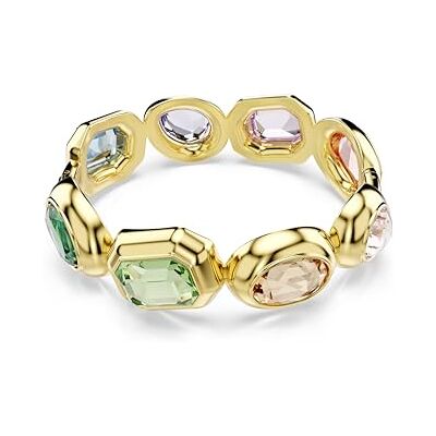 Swarovski Bracelet jonc Gema, cristaux surdimensionnés, coupe mixte, multicolore, plaqué or, M, Cristal, Pas de pierre précieuse Swarovski Bracelet jonc Gema, cristaux surdimensionnés, coupe mixte, multicolore, plaqué or, M, Cristal, Pas de pierre précieuse
