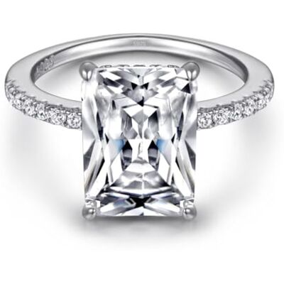 Scott Bague baguette de luxe pour femme en argent sterling 925 blanc pour femme avec pierre I Bague avec pierres en zircone et coupe professionnelle I Bijoux de qualité bijoutier Scott Bague baguette de luxe pour femme en argent sterling 925 blanc pour femme avec pierre I Bague avec pierres en zircone et coupe professionnelle I Bijoux de qualité bijoutier