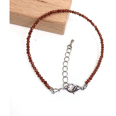 LVJMOB Les colliers et bracelets en perles de grenat naturel de 2 à 3 mm sont adaptés pour les hommes et les femmes, les cadeaux de 15 à 18 cm LVJMOB Les colliers et bracelets en perles de grenat naturel de 2 à 3 mm sont adaptés pour les hommes et les femmes, les cadeaux de 15 à 18 cm