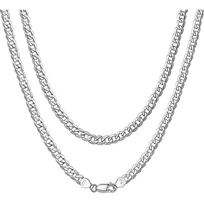 ChainsHouse Chaine Argent 925 Homme 70 cm 5mm Collier Maille Massif Cubain Gourmette Femme Garçon Enfant Chaîne Ras de Cou Grain Fine Gros Fille Bijoux Cadeau Noël Fête des Pères Mères Valentin Anniversaire ChainsHouse Chaine Argent 925 Homme 70 cm 5mm Collier Maille Massif Cubain Gourmette Femme Garçon Enfant Chaîne Ras de Cou Grain Fine Gros Fille Bijoux Cadeau Noël Fête des Pères Mères Valentin Anniversaire