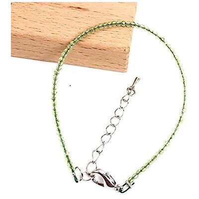 LVJMOB Les colliers et bracelets en perles de grenat naturel de 2 à 3 mm conviennent aux hommes et aux femmes, olive, bracelet de 15 à 18 cm LVJMOB Les colliers et bracelets en perles de grenat naturel de 2 à 3 mm conviennent aux hommes et aux femmes, olive, bracelet de 15 à 18 cm