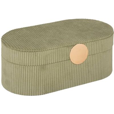 ATMOSPHERA CREATEUR D'INTERIEUR Atmosphera Boîte à bijoux Enya papier vert 25-5x10 cm ATMOSPHERA CREATEUR D'INTERIEUR Atmosphera Boîte à bijoux Enya papier vert 25-5x10 cm