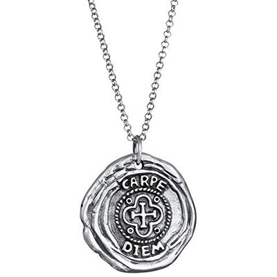Kuzzoi Collier pour homme en argent sterling 925 avec pendentif en argent sterling 925 avec pièce antique, pendentif vintage fait main, Argent sterling Kuzzoi Collier pour homme en argent sterling 925 avec pendentif en argent sterling 925 avec pièce antique, pendentif vintage fait main, Argent sterling