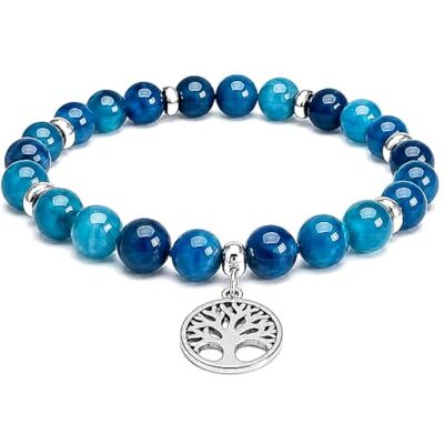 Felicidade Bracelet en Apatite Bleue Pierre Naturelle Perles de taille 8mm avec Charm Arbre de Vie Bijou Unisexe Élégant Cadeau Femme et Homme Cadeau Anniversaire Spirituel et Raffiné Felicidade Bracelet en Apatite Bleue Pierre Naturelle Perles de taille 8mm avec Charm Arbre de Vie Bijou Unisexe Élégant Cadeau Femme et Homme Cadeau Anniversaire Spirituel et Raffiné