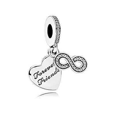 PANDORA Charm Pendentif Amitié Éternelle Argent 925/1000 791948CZ, Argent sterling, oxyde de zirconium PANDORA Charm Pendentif Amitié Éternelle Argent 925/1000 791948CZ, Argent sterling, oxyde de zirconium