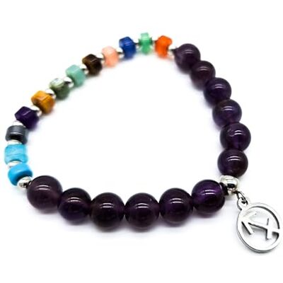 Viking Bracelet en pierre précieuse avec signe du zodiaque dans une boîte cadeau Protection du bonheur amour énergie Viking Bracelet en pierre précieuse avec signe du zodiaque dans une boîte cadeau Protection du bonheur amour énergie