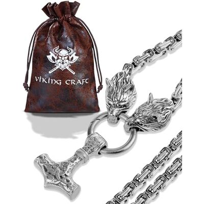 Collier viking en acier inoxydable pour homme 60 cm Bijou viking Décoration viking Cadeau viking pour homme Collier viking en acier inoxydable pour homme 60 cm Bijou viking Décoration viking Cadeau viking pour homme