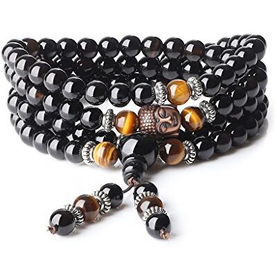 COAI Bracelet bouddha Mala 108 perles en pierre COAI Bracelet bouddha Mala 108 perles en pierre