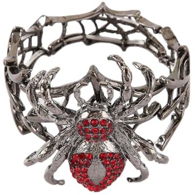 YIIABSLEP Bracelet élastique fait main Halloween Dark Punk Alliage Diamant Araignée Bracelet Femme Accessoires de fête YIIABSLEP Bracelet élastique fait main Halloween Dark Punk Alliage Diamant Araignée Bracelet Femme Accessoires de fête
