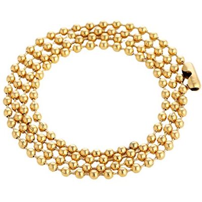 DonDon Collier /Chaîne à boules en acier inoxydable pour homme, 60 cm DonDon Collier /Chaîne à boules en acier inoxydable pour homme, 60 cm