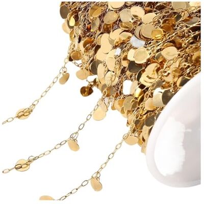 WENH Chaîne en acier inoxydable de 1 mètre avec breloques en forme de cœur et d'étoile for la création de colliers, bracelets et vêtements. Accessoires(Heart-Gold Color) WENH Chaîne en acier inoxydable de 1 mètre avec breloques en forme de cœur et d'étoile for la création de colliers, bracelets et vêtements. Accessoires(Heart-Gold Color)