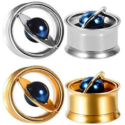 COOEAR Jauges d'oreille en Acier Chirurgical Cool Planet Tunnels and Plugs Boucles d'oreille Extensibles pour Le perçage d'élégante Taille de 8mm-16mm COOEAR Jauges d'oreille en Acier Chirurgical Cool Planet Tunnels and Plugs Boucles d'oreille Extensibles pour Le perçage d'élégante Taille de 8mm-16mm