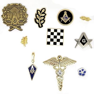 BOBIJOO JEWELRY Lot Ensemble 10 Pin's Franc-Maçonnerie Colonnes Pavé Mosaïque Acacia Noeud Equerre Compas Myosotis G, See Description, See description BOBIJOO JEWELRY Lot Ensemble 10 Pin's Franc-Maçonnerie Colonnes Pavé Mosaïque Acacia Noeud Equerre Compas Myosotis G, See Description, See description